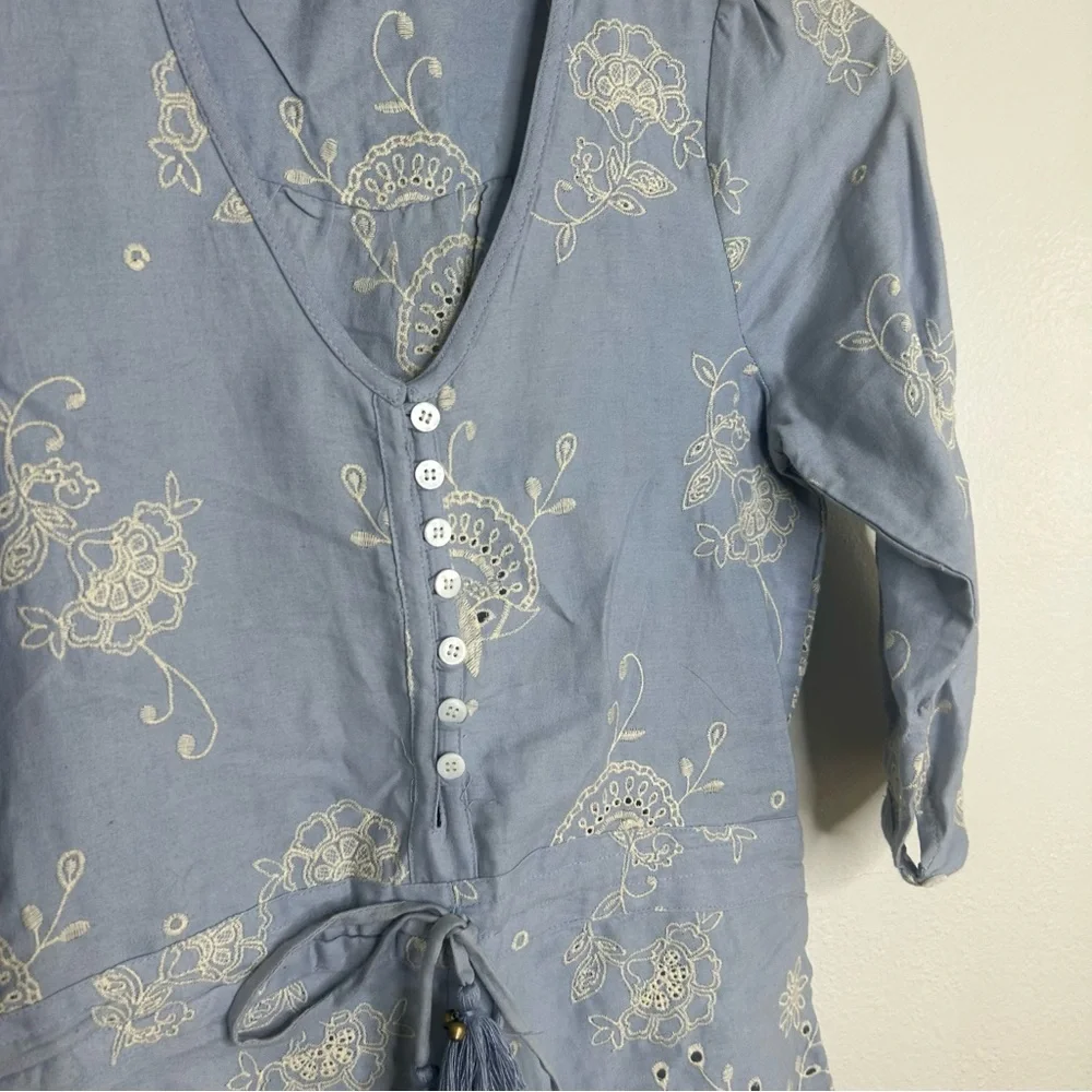 Spell & The Gypsy Casablanca Chambray Embriodered Romper Size Extra Small - Picture 6 of 14